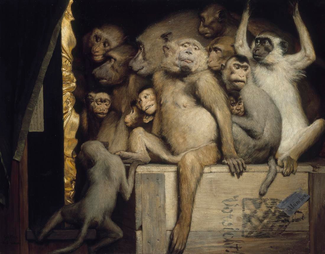 Aber som kunstdommere af Gabriel von Max