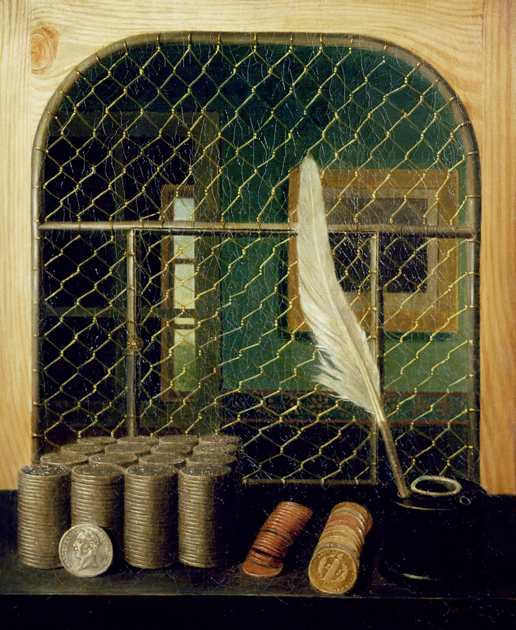 Kassedisk med mønter, 1829 af Gabriel Germain Joncherie