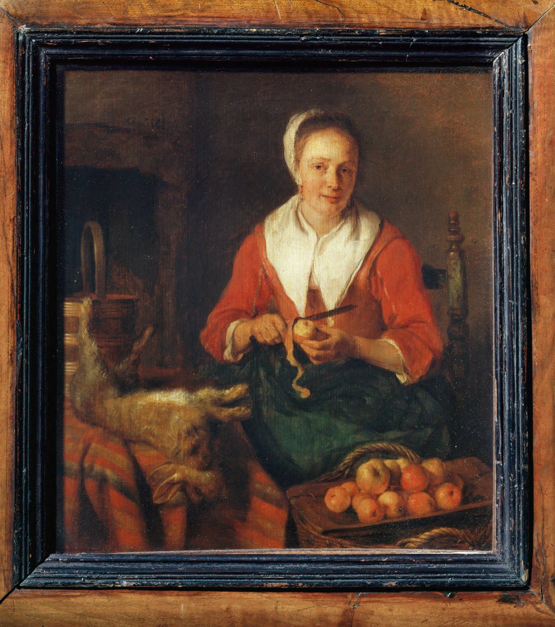 La peleuse de pommes - Æbleskræleren ... af Gabriel (attr. to) Metsu