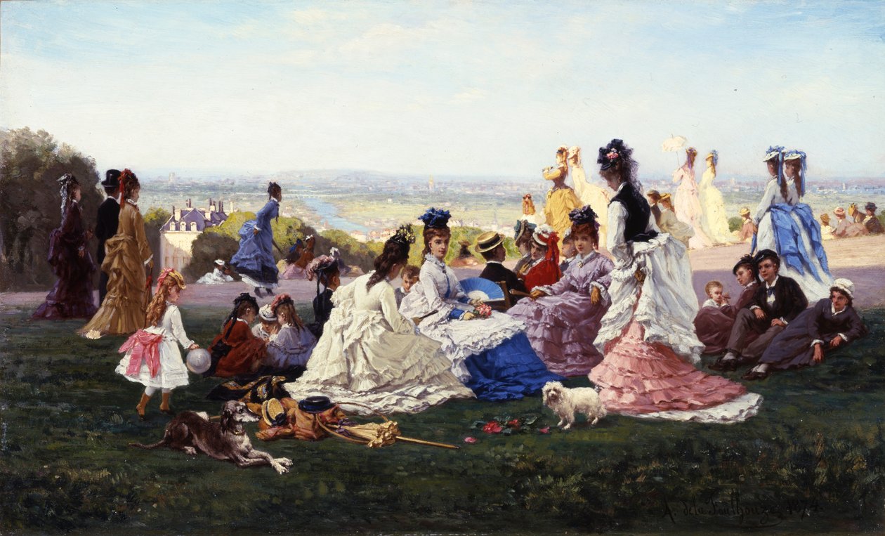 søndag i Bellevue, 1874 af Gabriel Amable de Lafoulhouze