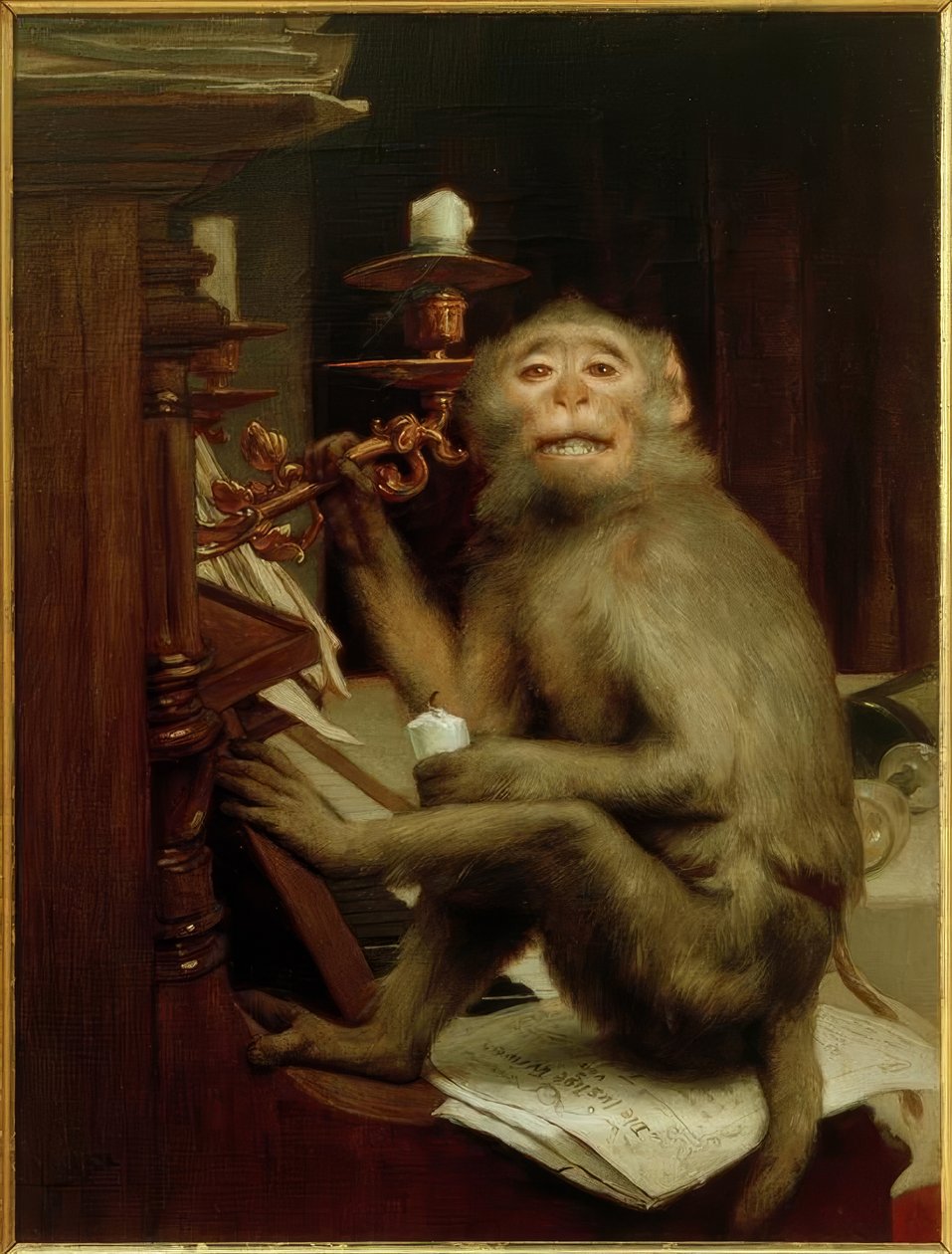 Abe ved klaveret af Gabriel Cornelius Ritter von Max