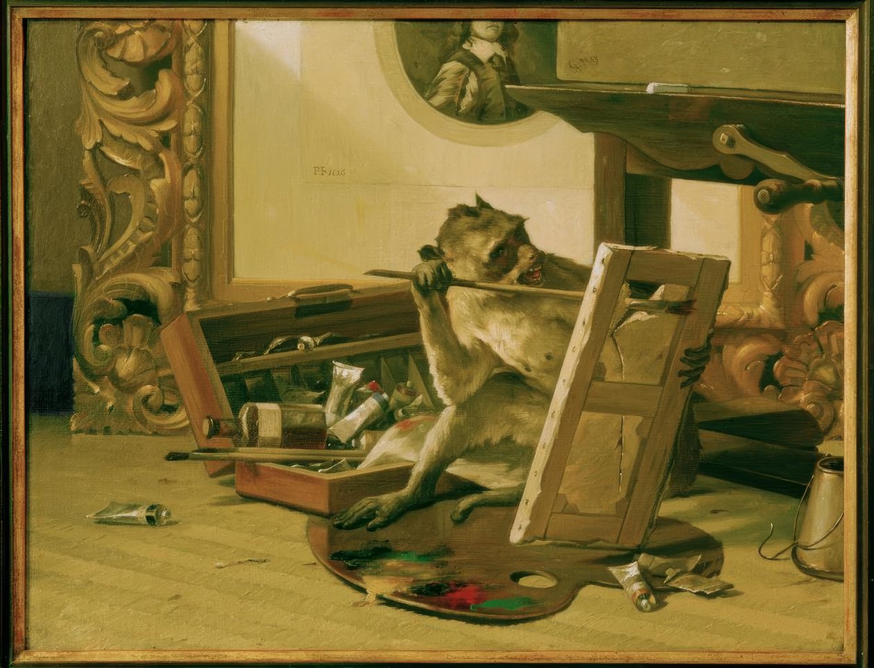 Kritiker, maleri af Gabriel von Max af Gabriel Cornelius Ritter von Max