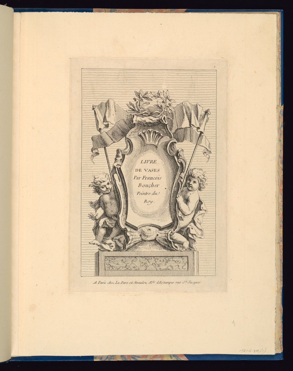 Plate 1, Plate, Livre de vases (Book of Vases) af Gabriel Huquier