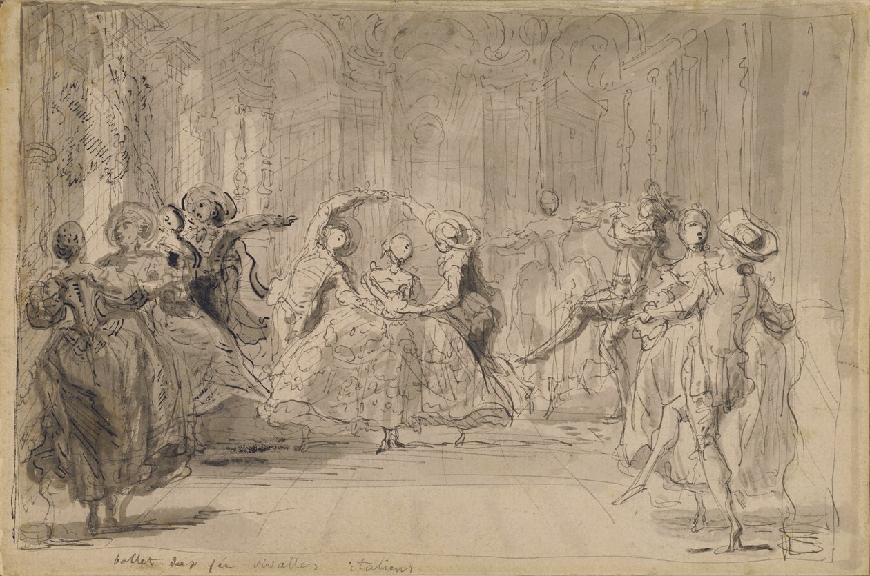 Ballet fra "The Rival Fairies" af Gabriel Jacques de Saint Aubin
