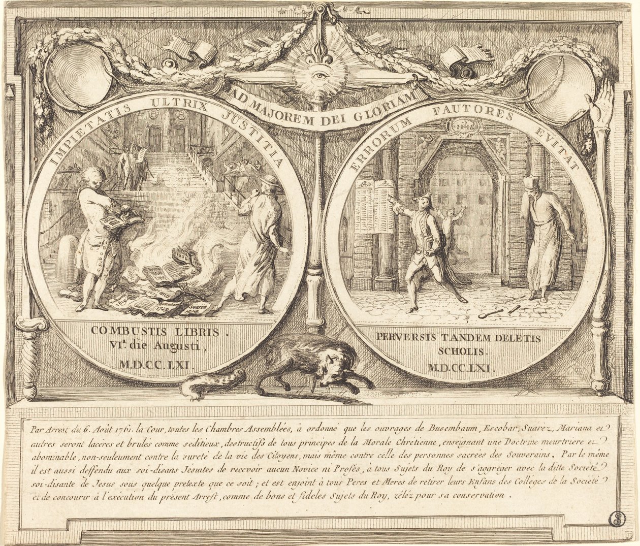 Udvisning af jesuitterne (Expulsion des Jesuites) af Gabriel Jacques de Saint Aubin