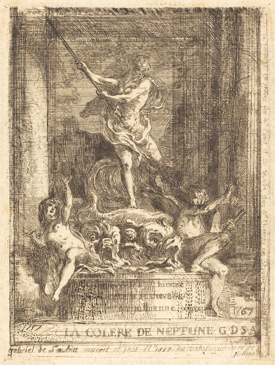 Til Neptuns vrede af Gabriel Jacques de Saint Aubin