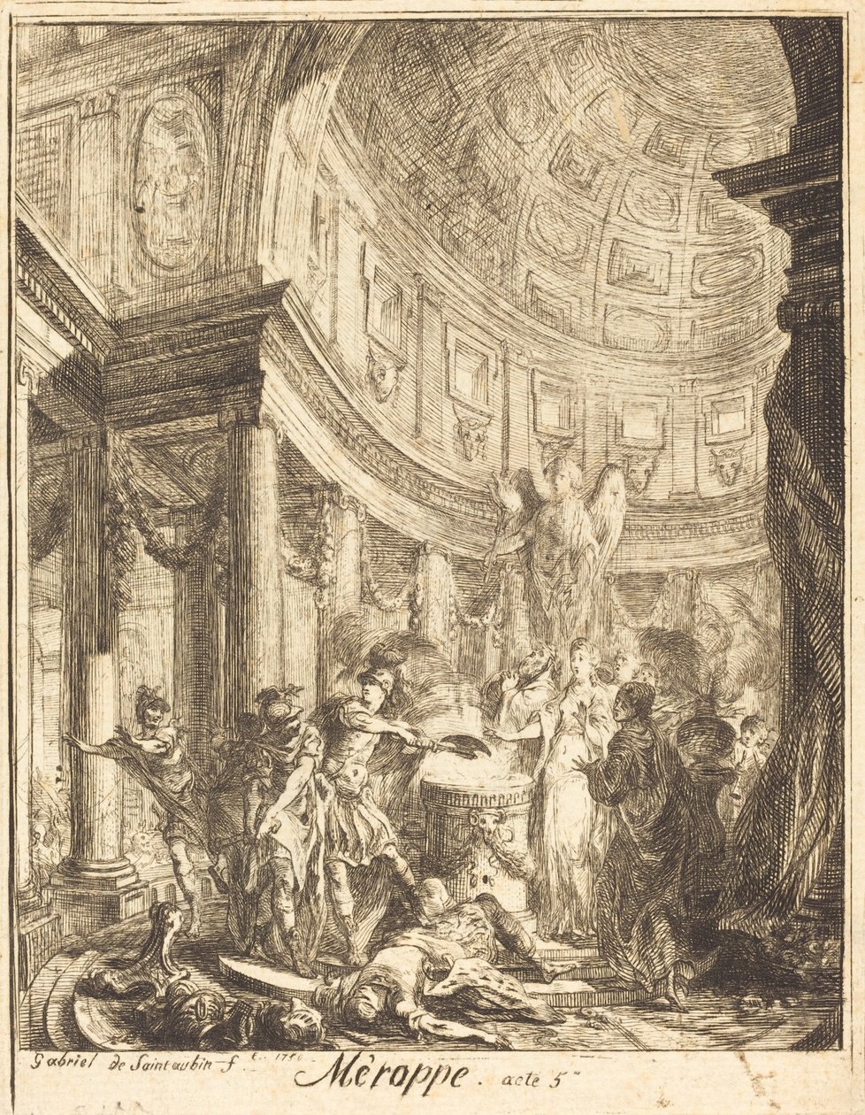 Merope af Gabriel Jacques de Saint Aubin