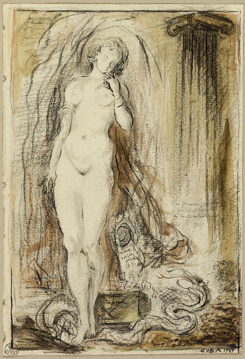Pandora af Gabriel Jacques de Saint Aubin