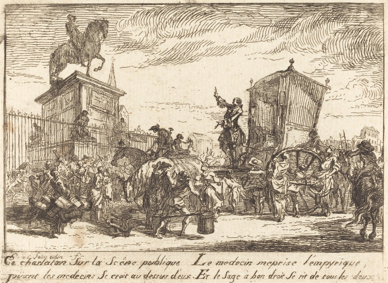 Charlatanen (Le charlatan) af Gabriel Jacques de Saint Aubin