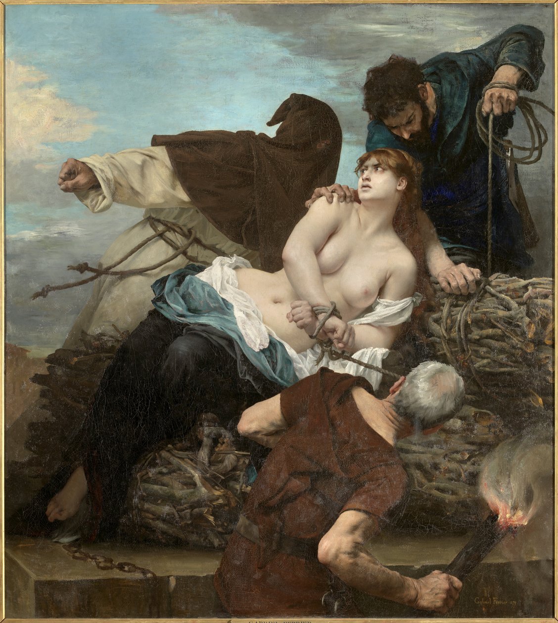 Scene for inkvisitionen i Spanien af Gabriel Joseph Marie Augustin Ferrier