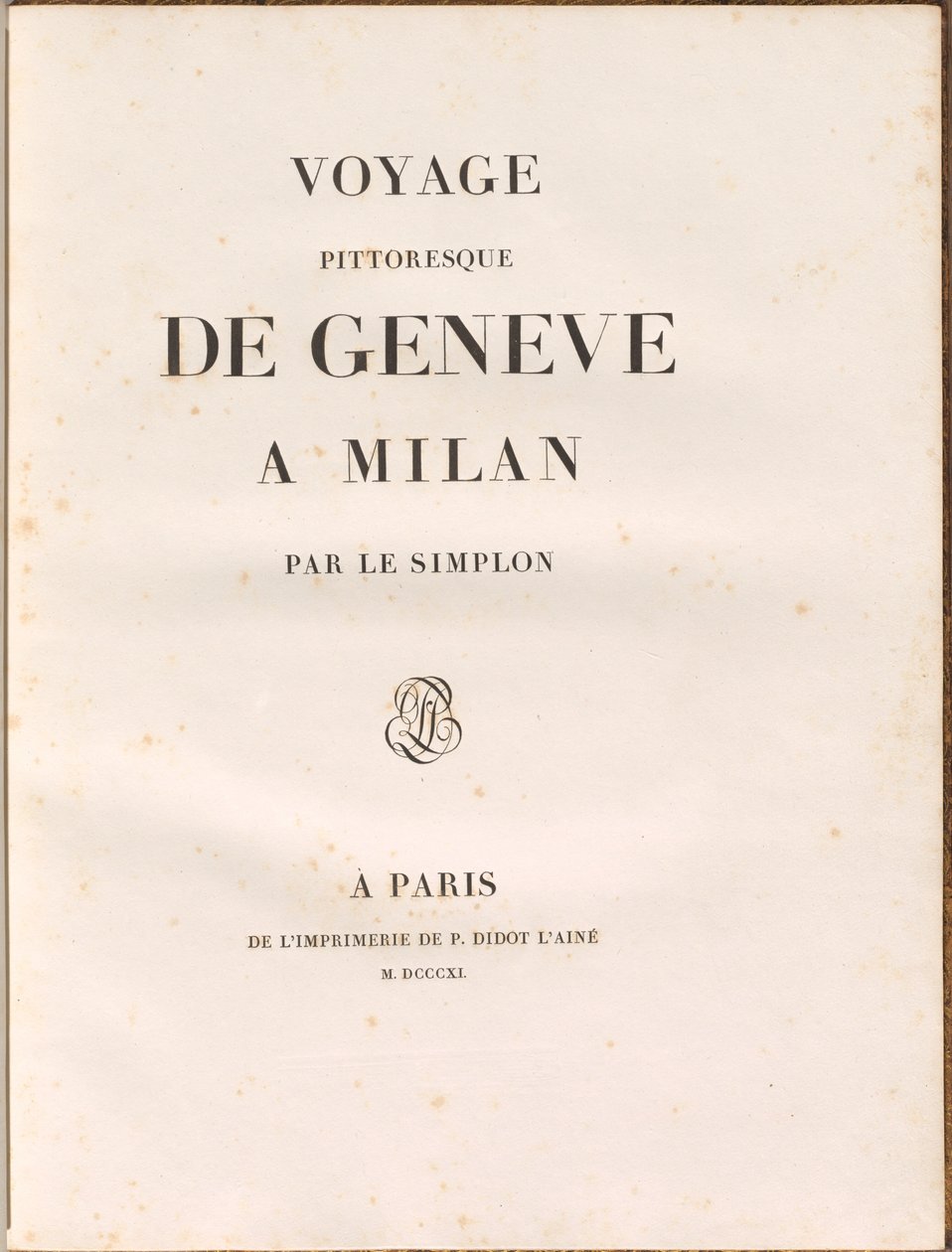 Naturskøn rejse fra Genève til Milano via Simplon af Gabriel Ludwig Lory, Mathias Gabriel Lory