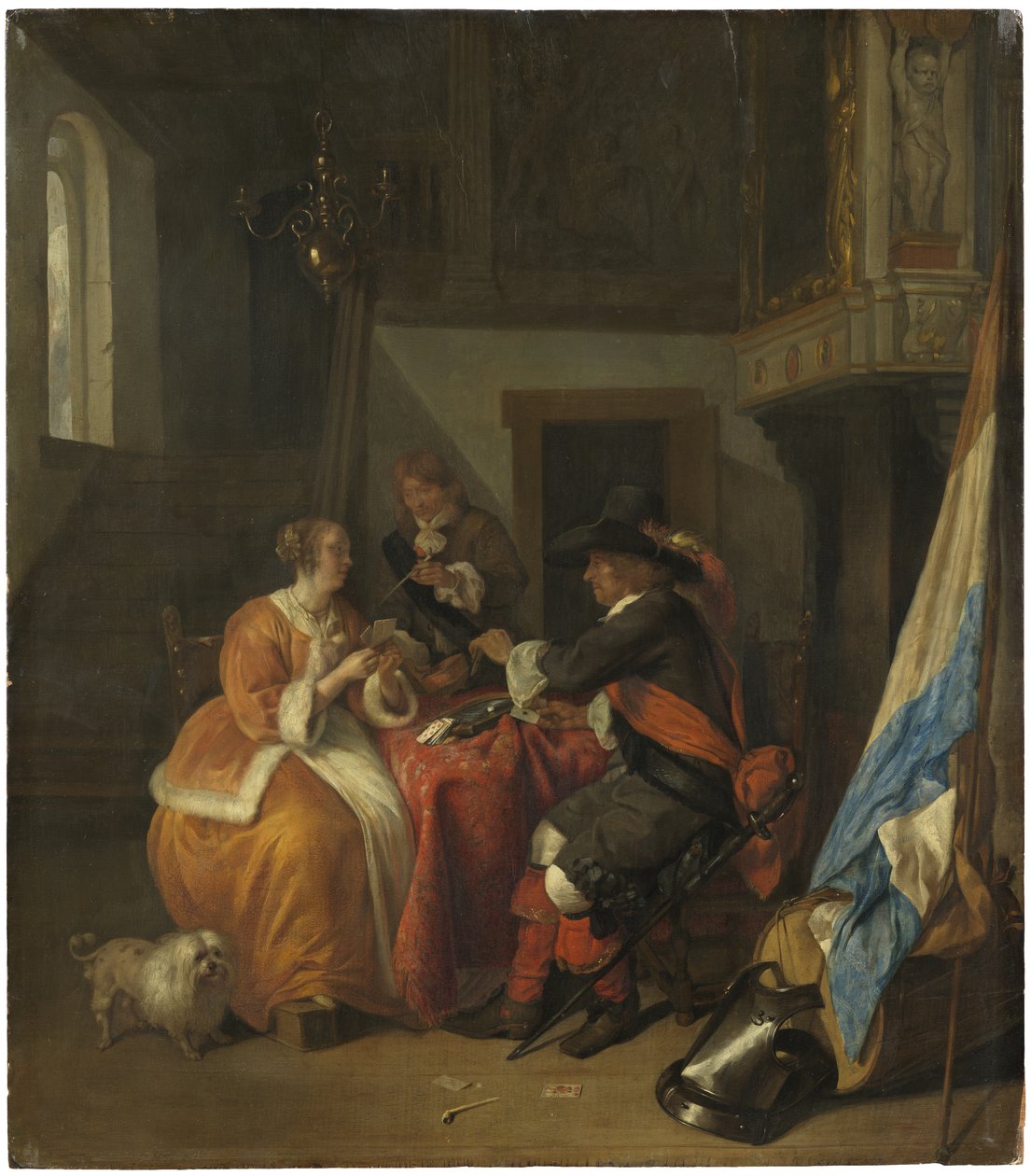 Et spil kort, ca. 1655-9 af Gabriel Metsu