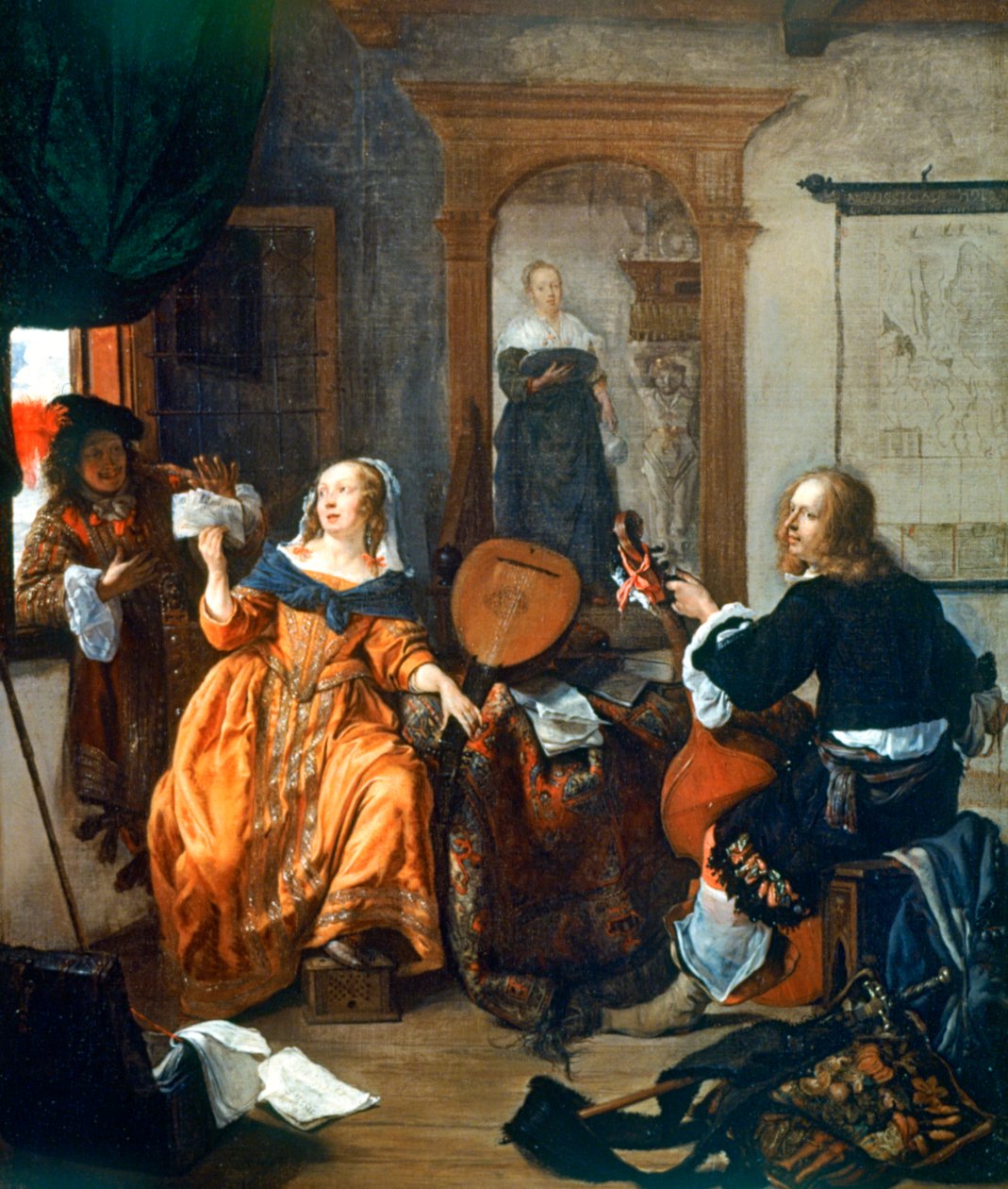 En musikalsk fest, 1659 af Gabriel Metsu