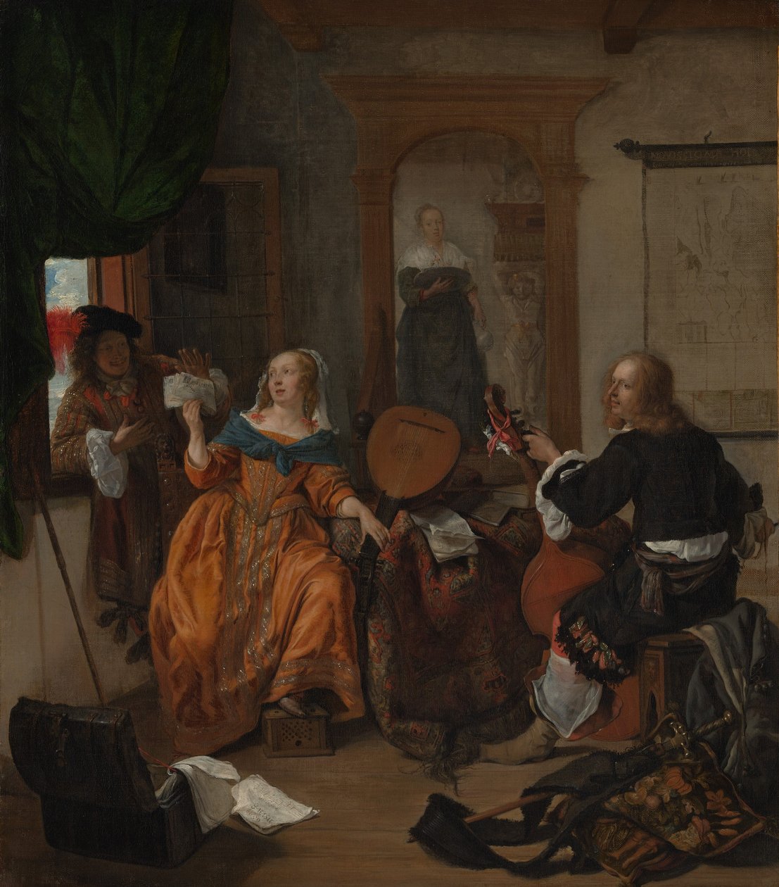 En musikalsk fest, 1659. af Gabriel Metsu