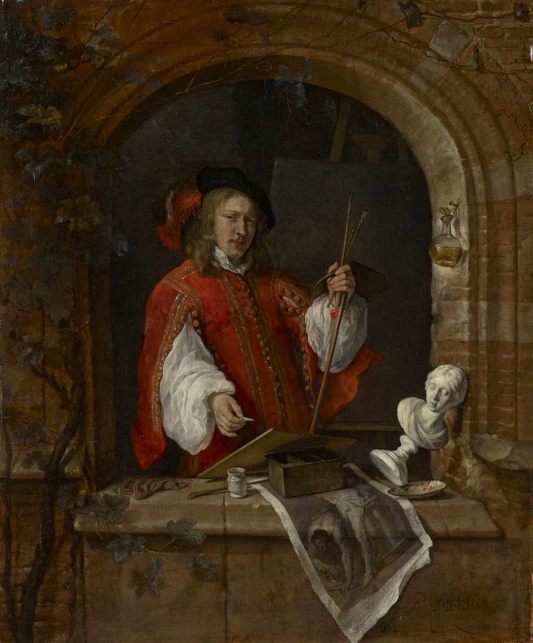 Et selvportræt af Gabriel Metsu