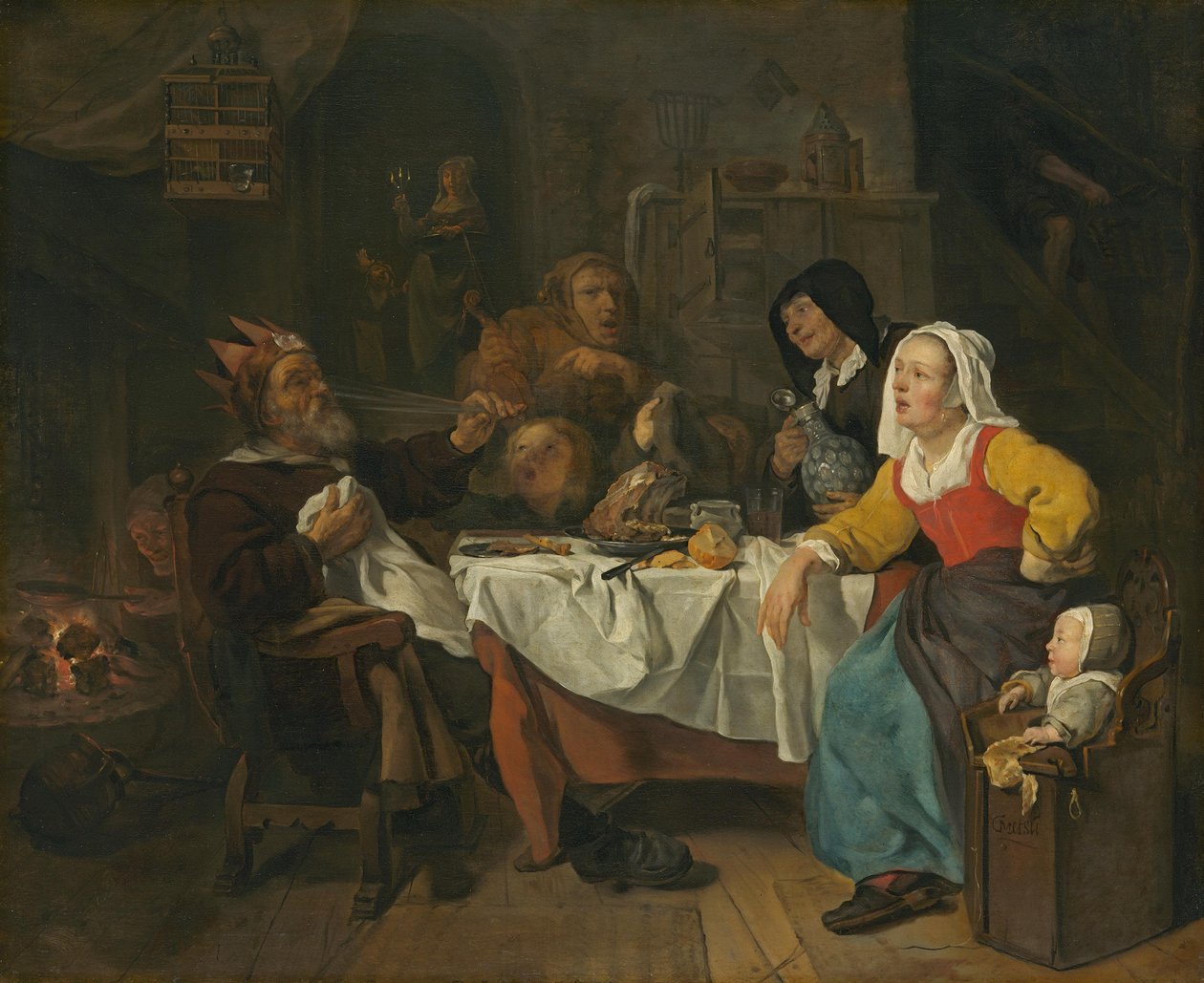 Kongen drikker af Gabriel Metsu
