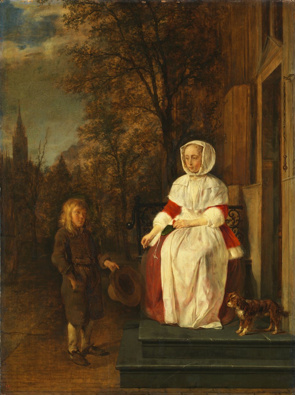 Almissen, c.1660 af Gabriel Metsu