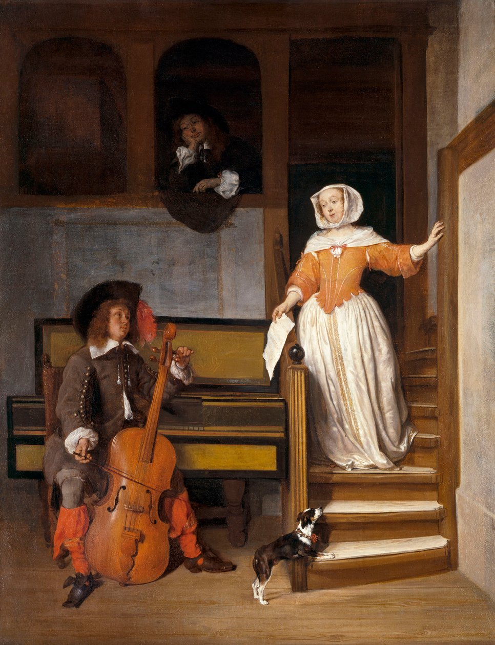 Cellospilleren af Gabriel Metsu