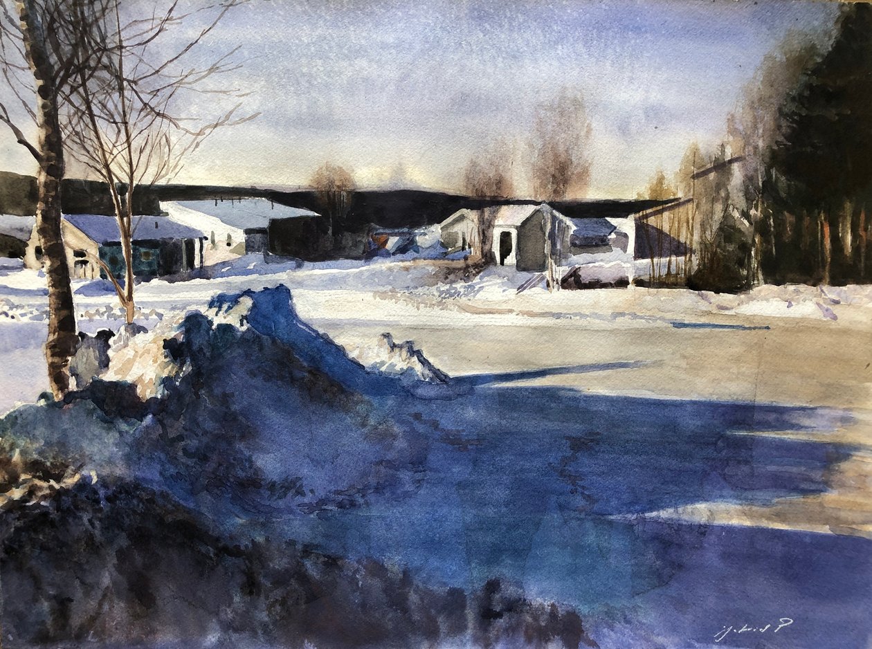 Finland, 2019 (akvarel på papir) af Gabriel Palma