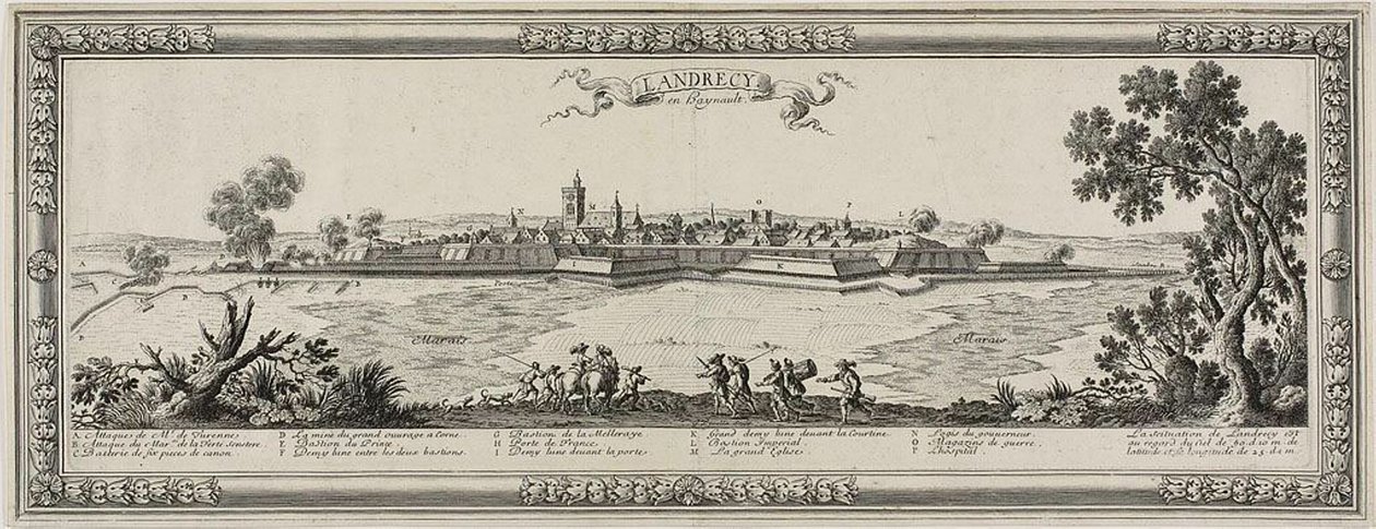 Landrecy en Heynault, 1631 af Gabriel Perelle