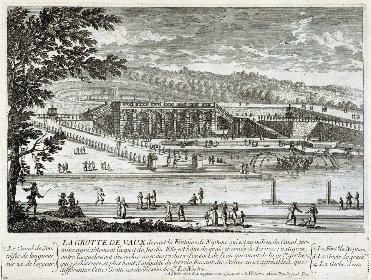 Udsigt over hulen Vaux Le Vicomte (Vaux-Le-Vicomte) - af Perelle, slutningen af det 17. århundrede af Gabriel Perelle