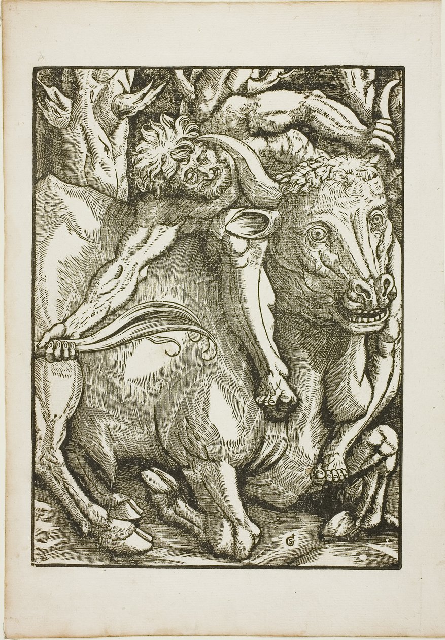 The Labours of Hercules: Hercules Capture of the Cretan Bull af Gabriel Salmon