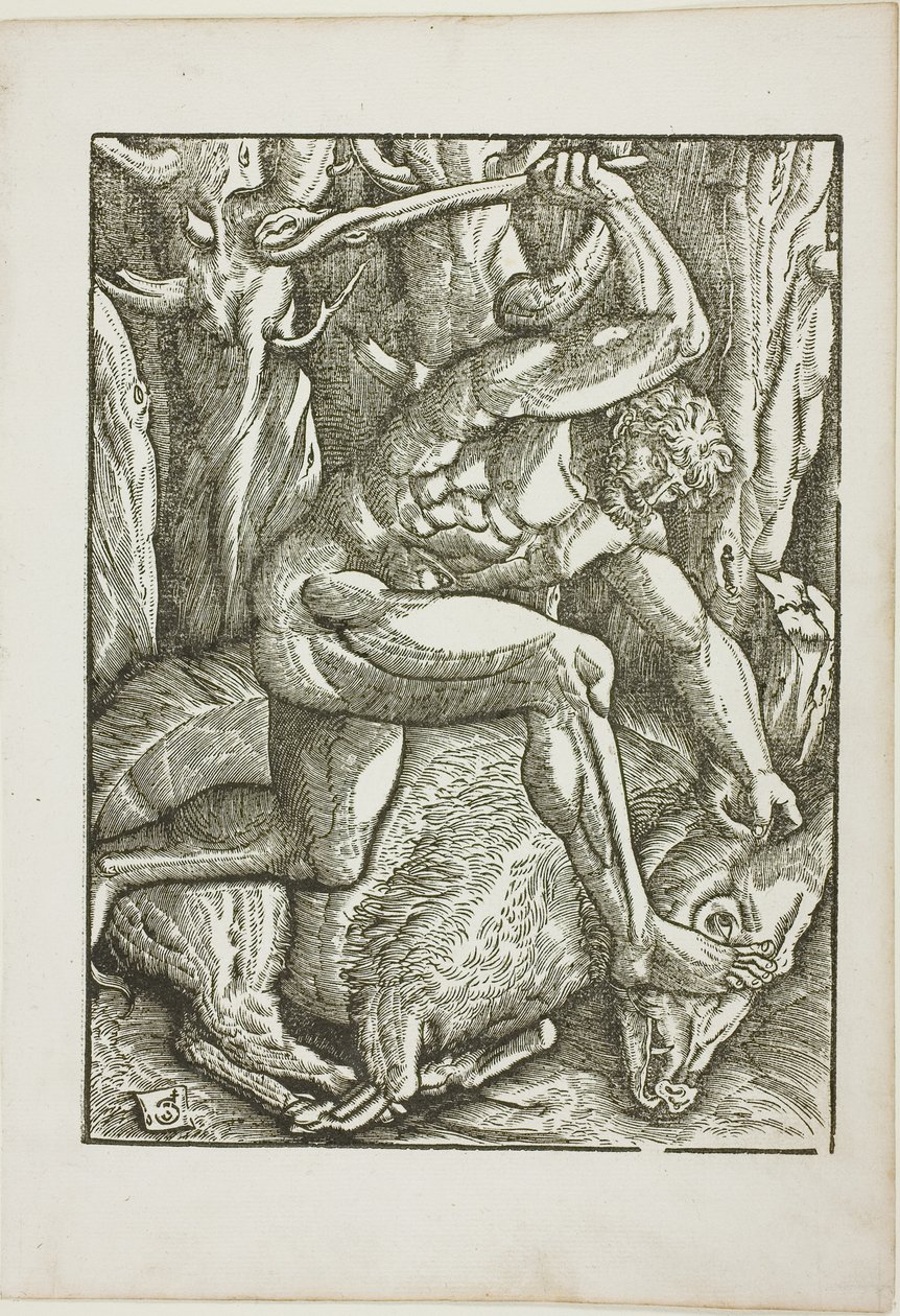 The Labours of Hercules: Hercules subduing the Erymanthian Boar af Gabriel Salmon