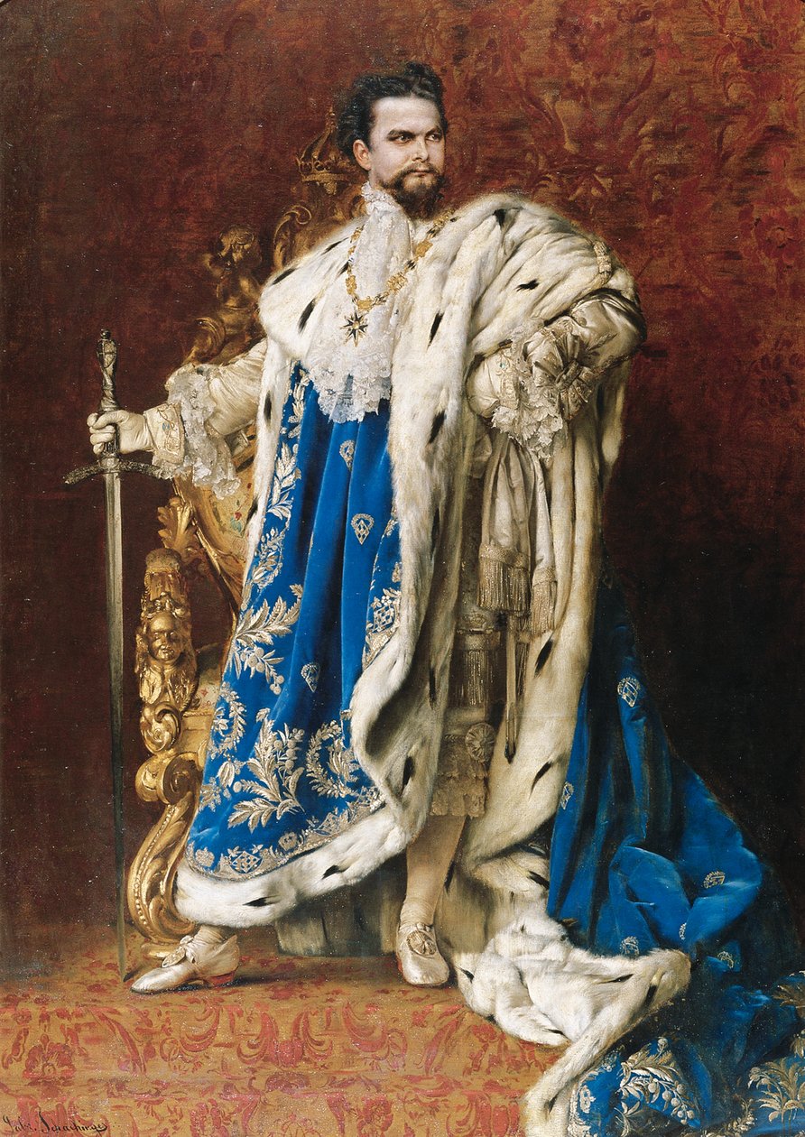 Ludwig II som stormester i ordenen af ridderne af St. George, 1887 af Gabriel Schachinger