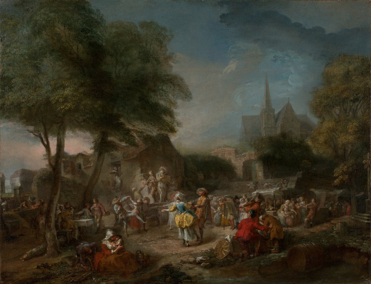 The Country Dance, ca. 1760-1762 (olie på lærred) af Gabriel de Saint-Aubin