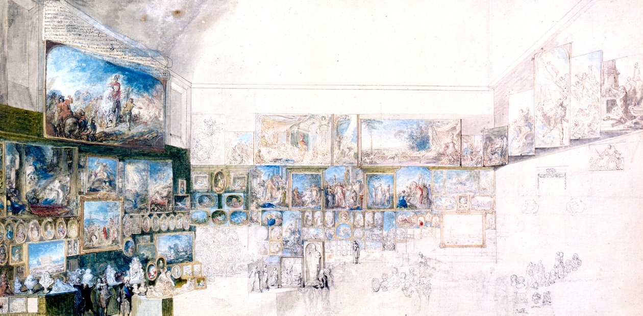 Tegningskabinet, c1744-1780 af Gabriel de Saint Aubin