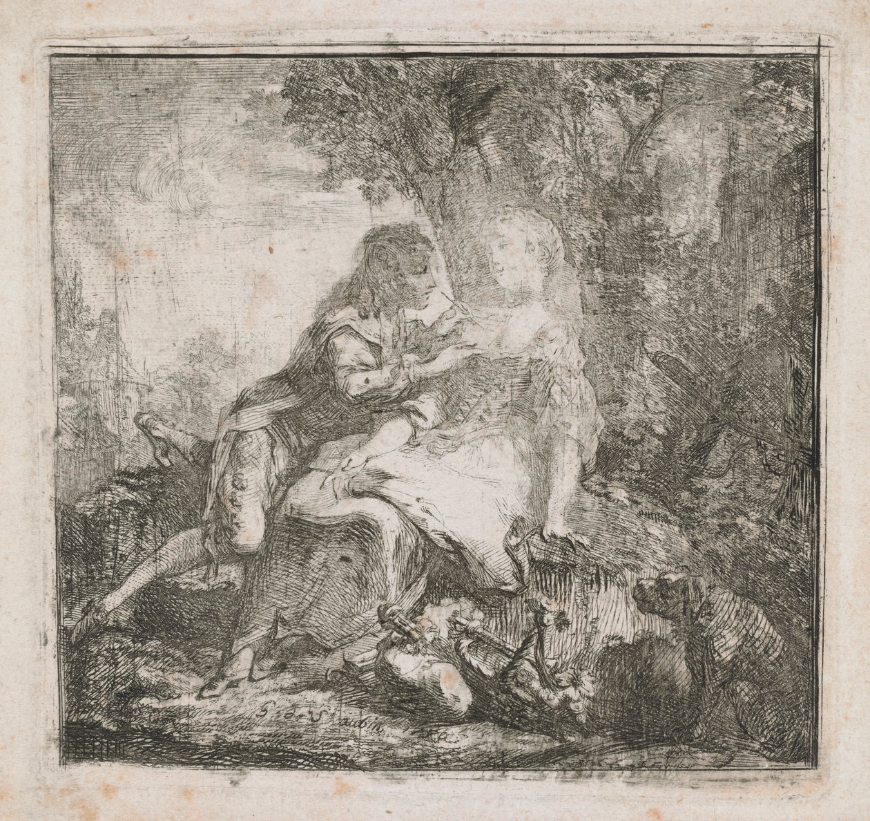De to elskende af Gabriel de Saint Aubin