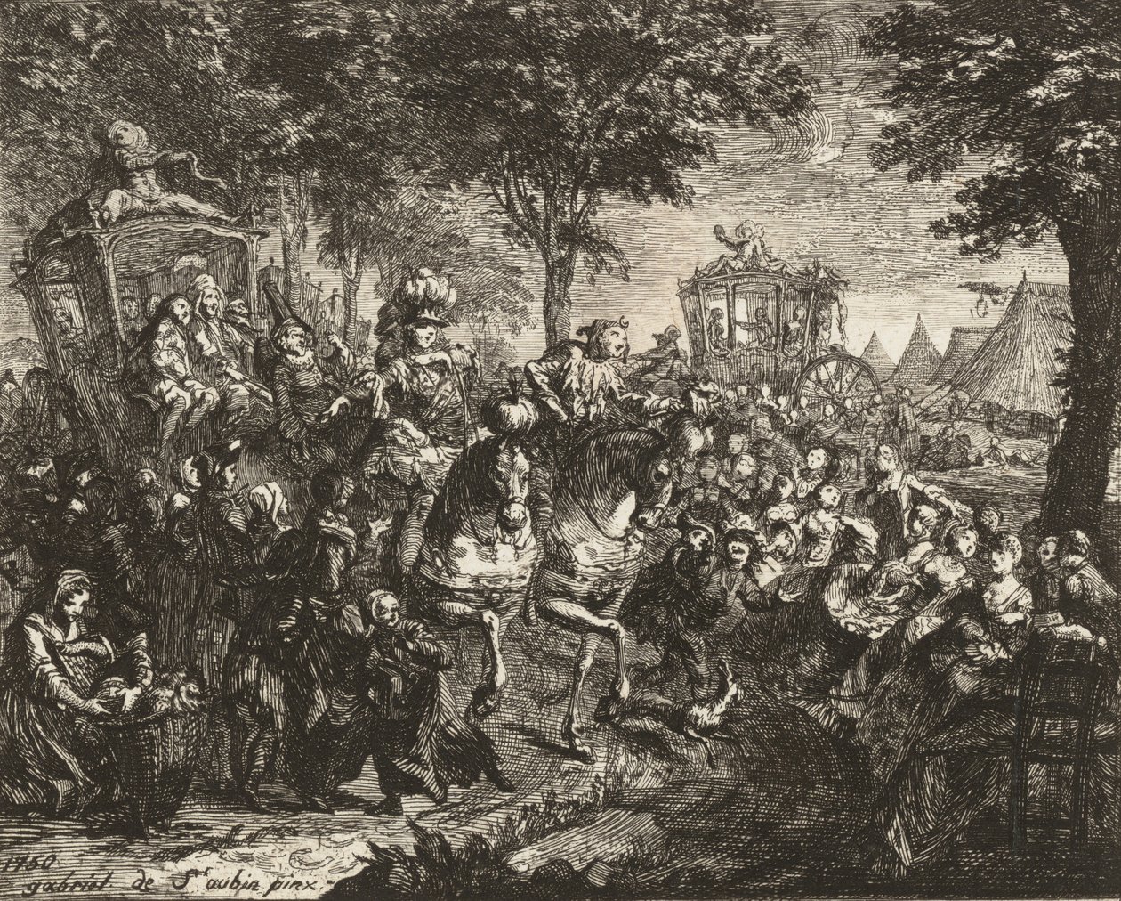 Udsigt over Beson-messen, 1750. af Gabriel de Saint Aubin