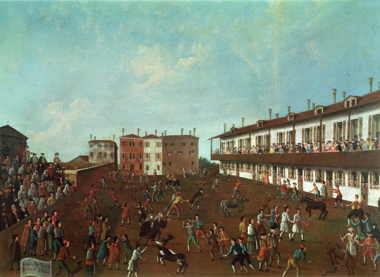 Tyrefægtning i San Giobbe, Venedig af Gabriele Bella