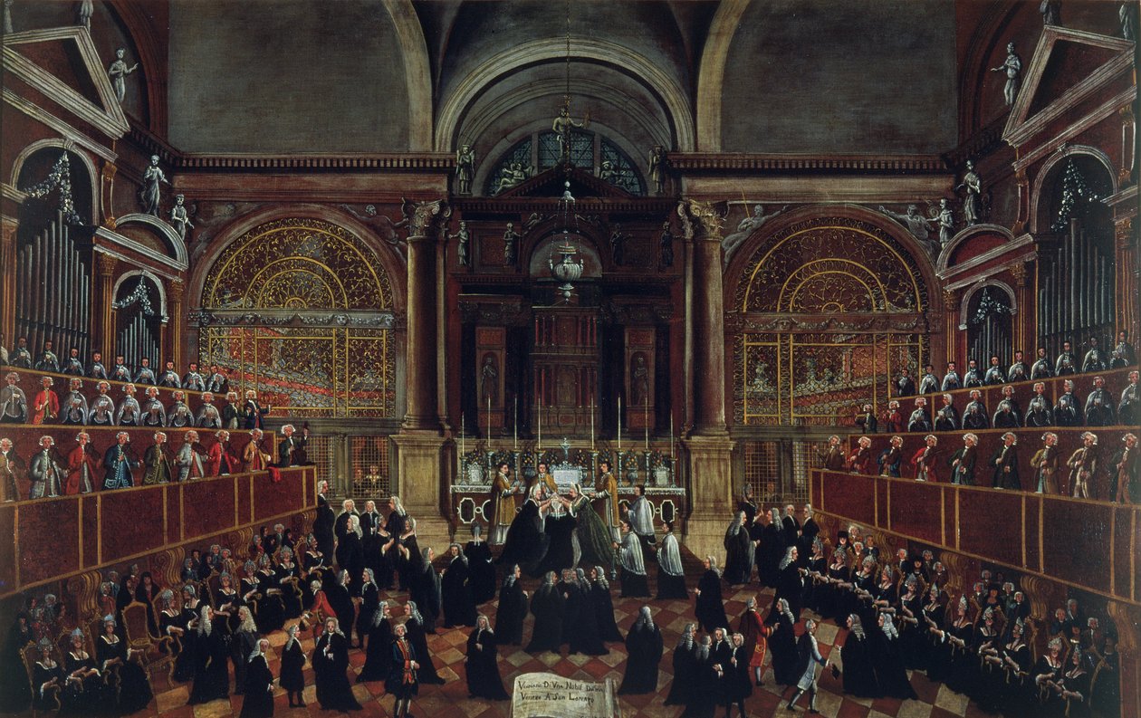 En monarks investitur i San Lorenzo af Gabriele Bella