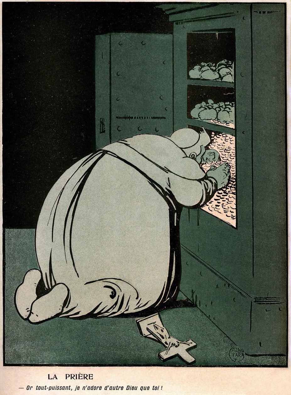 Tegnefilm i den franske politiske humordagbog "" Smørtallerkenen"" special Vatikanet (n°242 af 18. november af Gabriele (1865 1937) Galantara