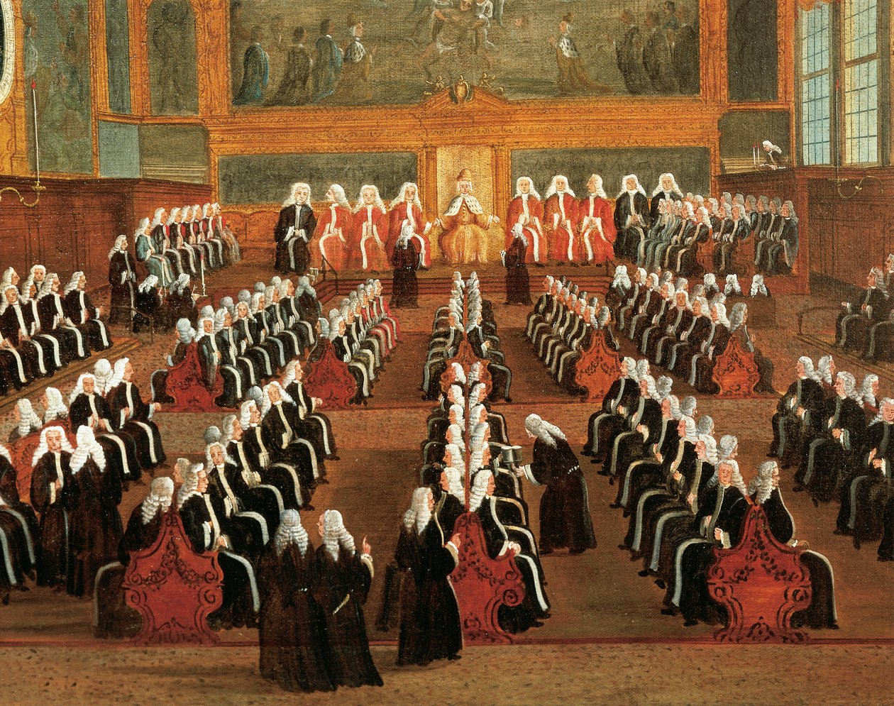 Board of Pregadi i Ducal Palace, af Gabriele Bella (1730-1799), Detail af Gabriele Bella