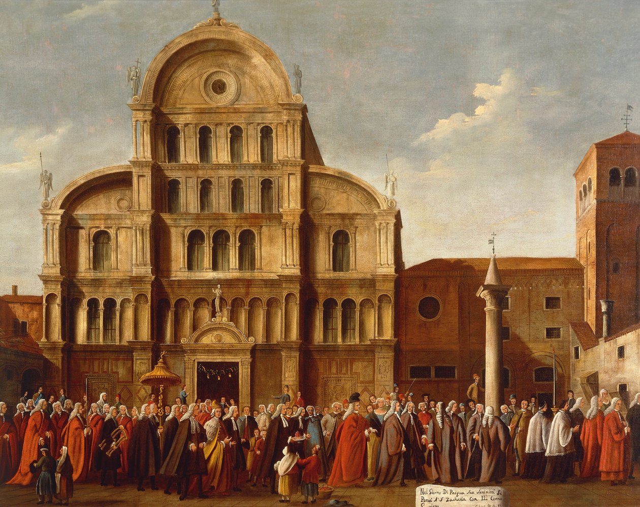 Italien, Veneto, Venedig, Doge af Venedig ved San Zaccaria-kirken af Gabriele Bella