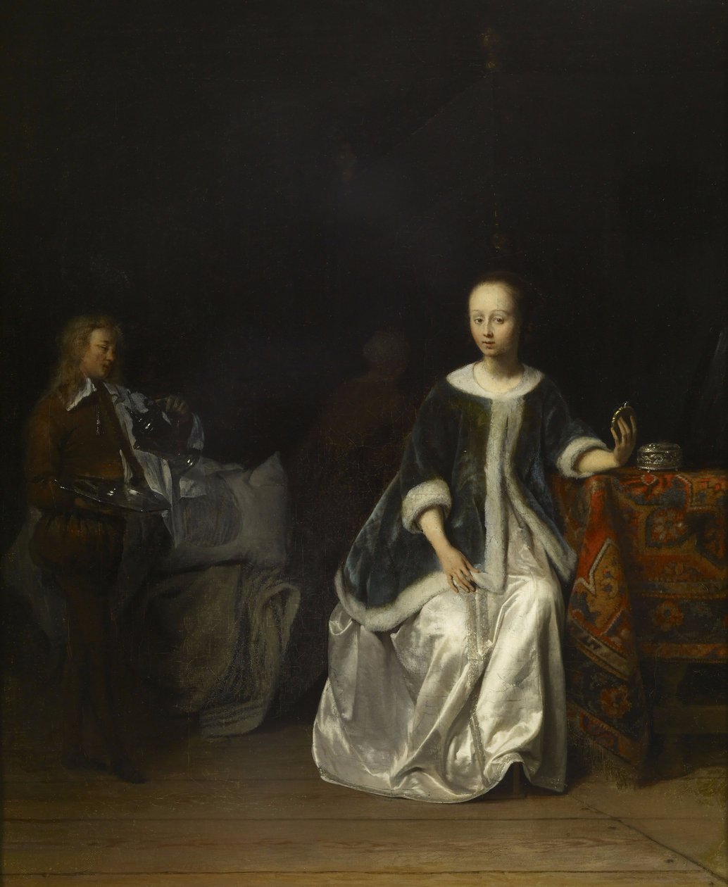 En dame på hendes toilet af Gabriel Metsu