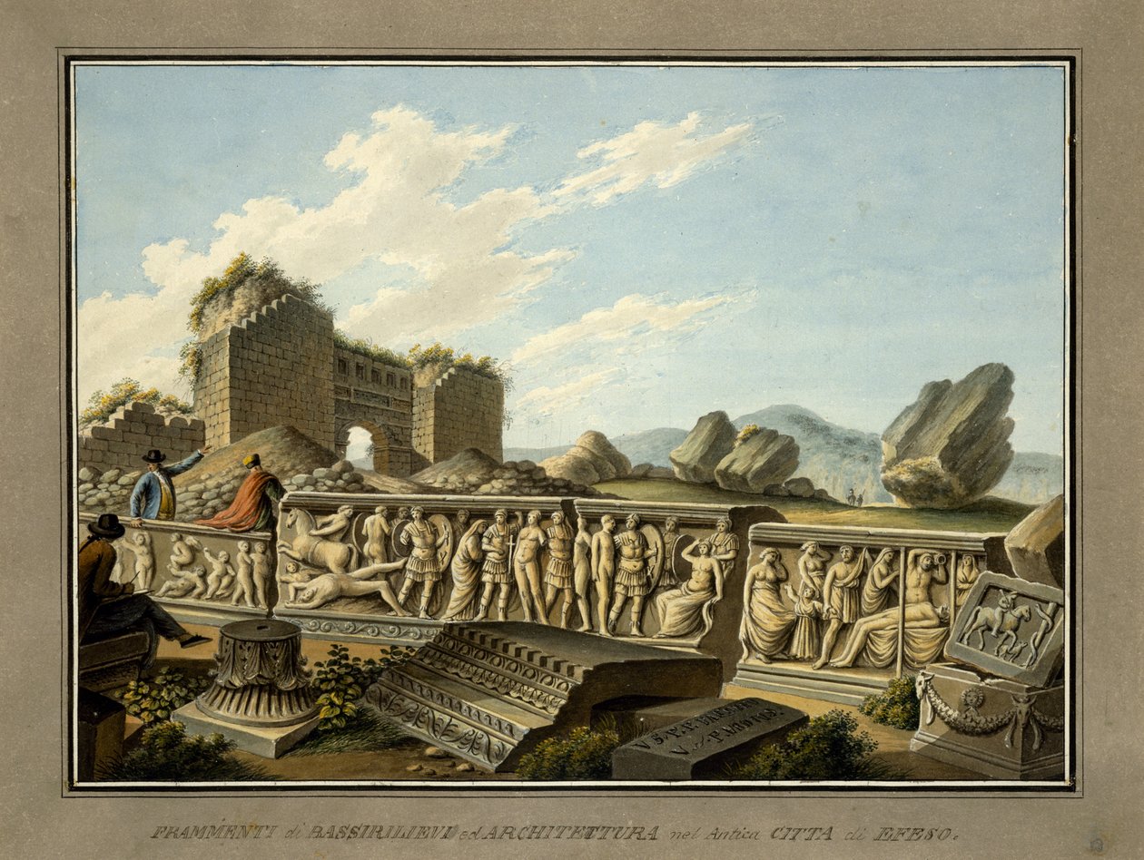 Romerske rester i Efesos, 1797 af Gaetano Mercati