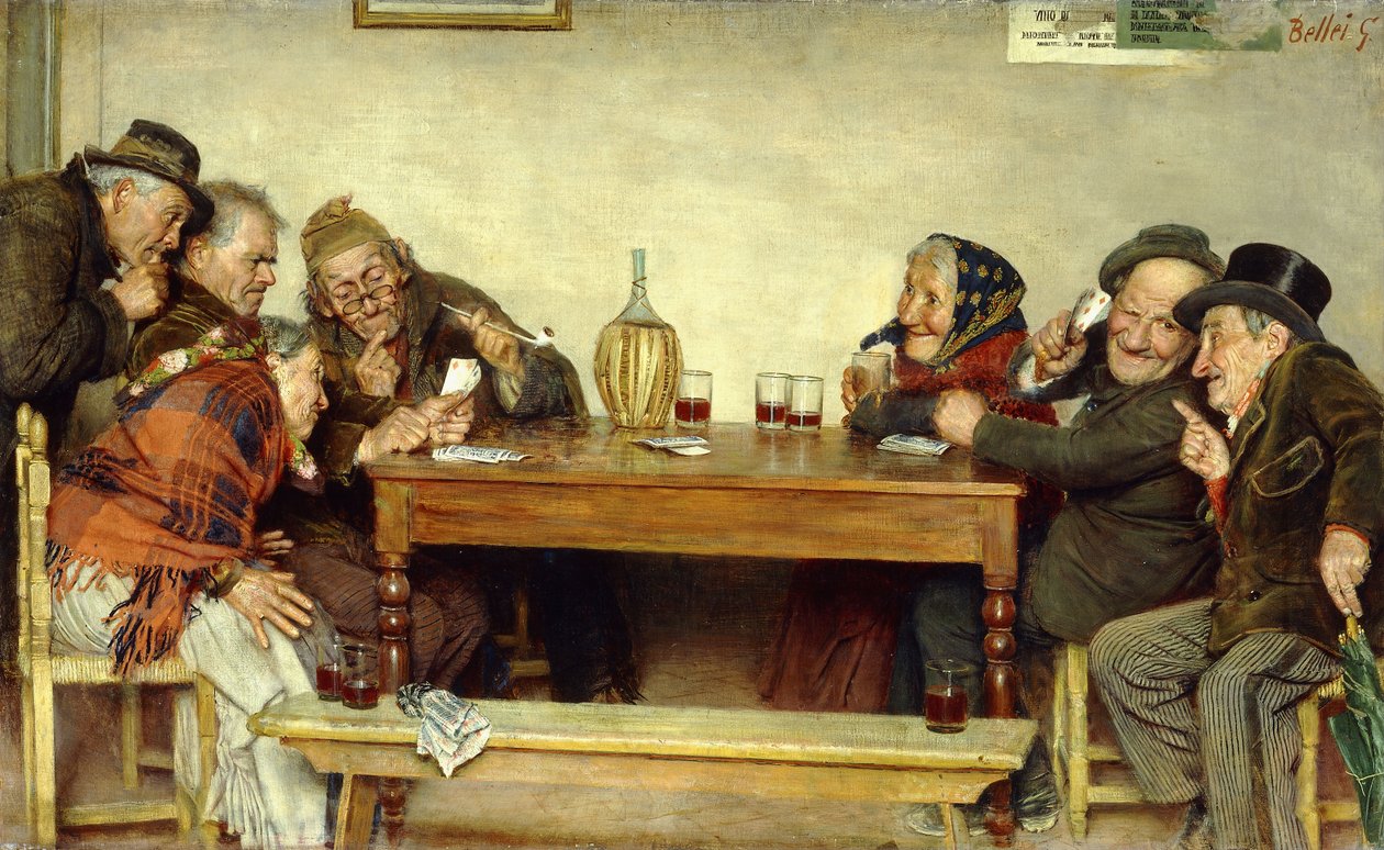 Kortspillet, af Gaetano Bellei