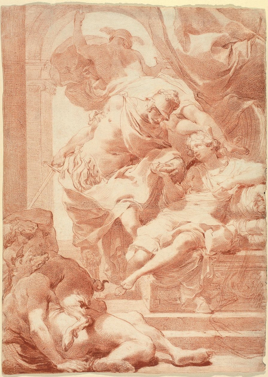 Odysseus foran Circe, Merkur bagved af Gaetano Gandolfi