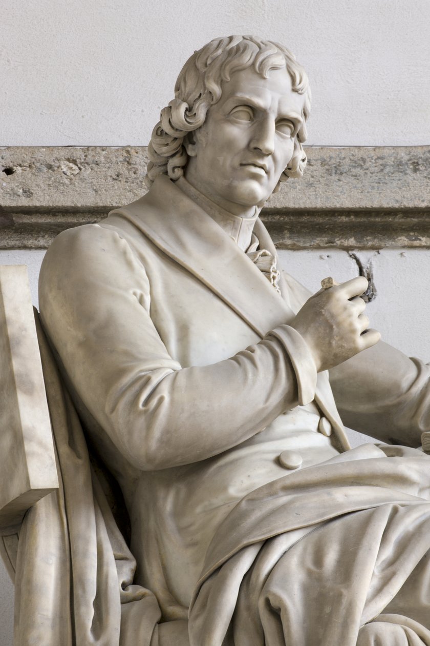 Statue af Giuseppe Parini af Gaetano Matteo Monti