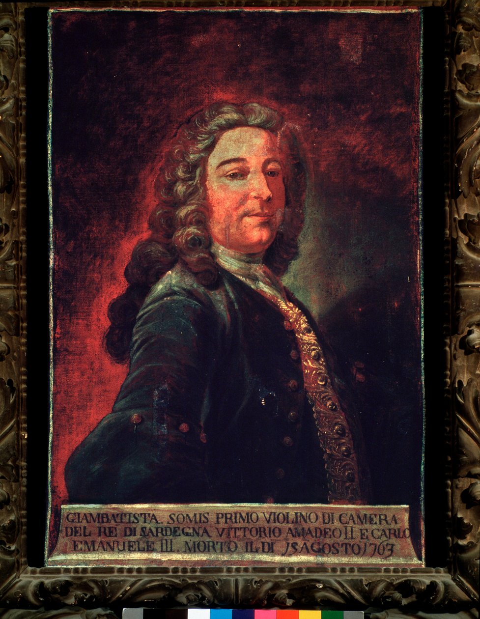 Portræt af Giambattista Somis, italiensk komponist og violinist. 1700-tallet (maleri) af Gaetano Ottani