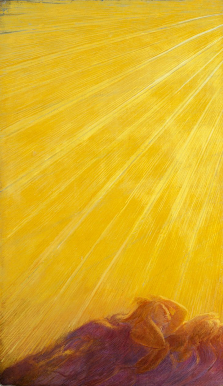 Fall of Angels, af Gaetano Previati (1852-1920) Detalje af venstre side af Gaetano Previati