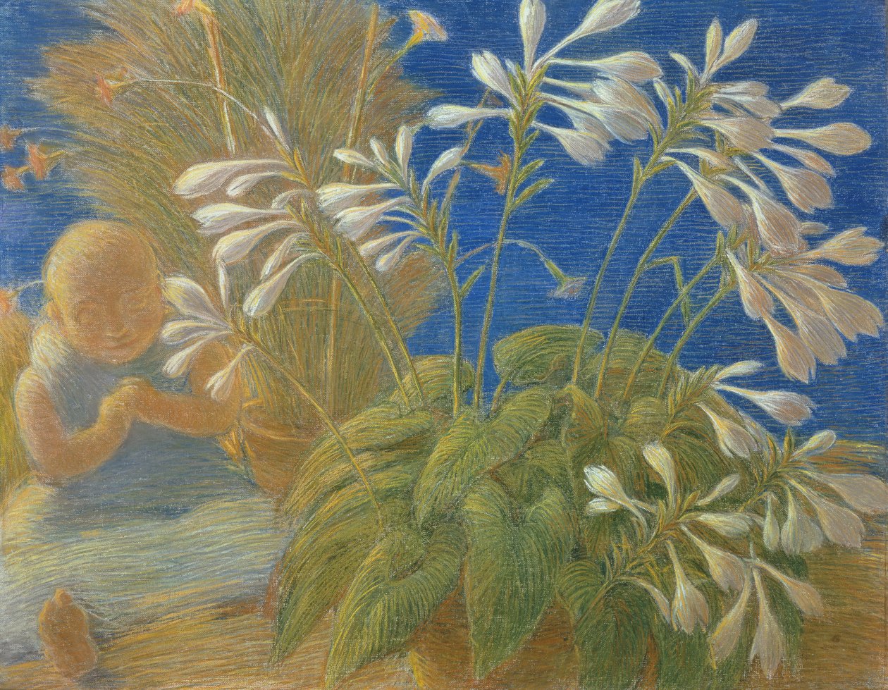 Japanske liljer, 1906 af Gaetano Previati