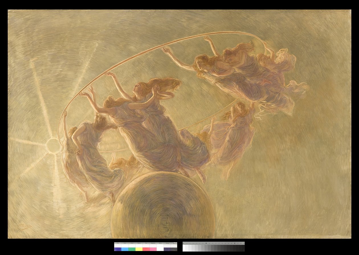 Timernes dans, 1889 (olie og tempera på lærred) af Gaetano Previati