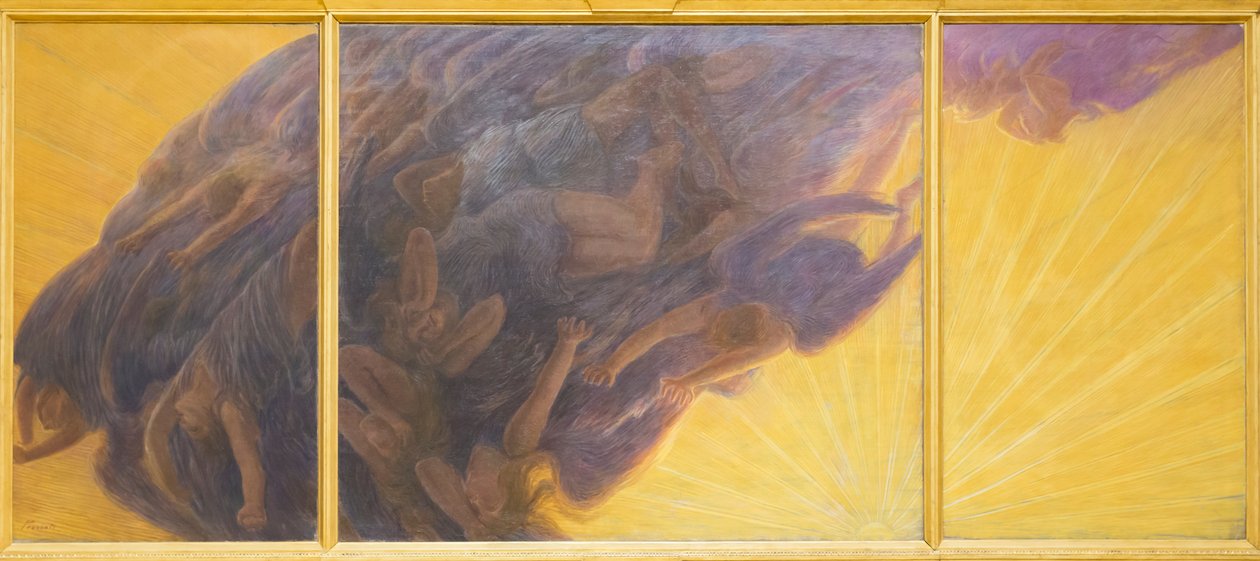 Englenes fald, ca. 1913, Gaetano Previati (olie på lærred) af Gaetano Previati