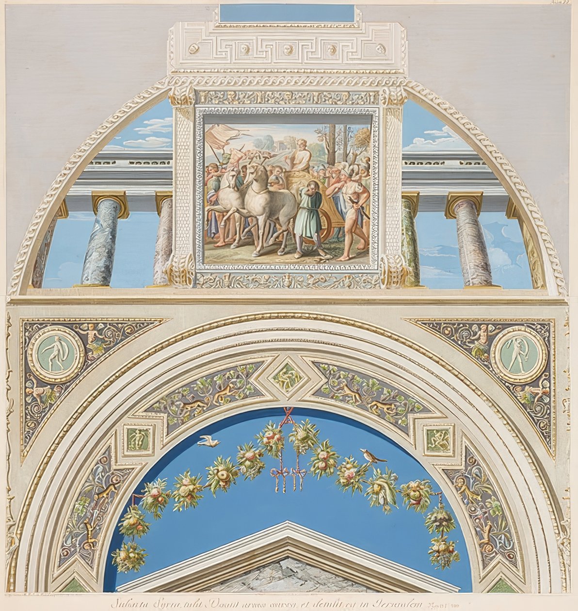 Bezel og hvælving med Triumph Davids. 1774 af Gaetano Savorelli
