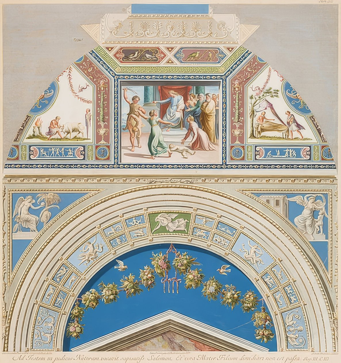 Bezel og hvælving med Salomons dom. 1774 af Gaetano Savorelli