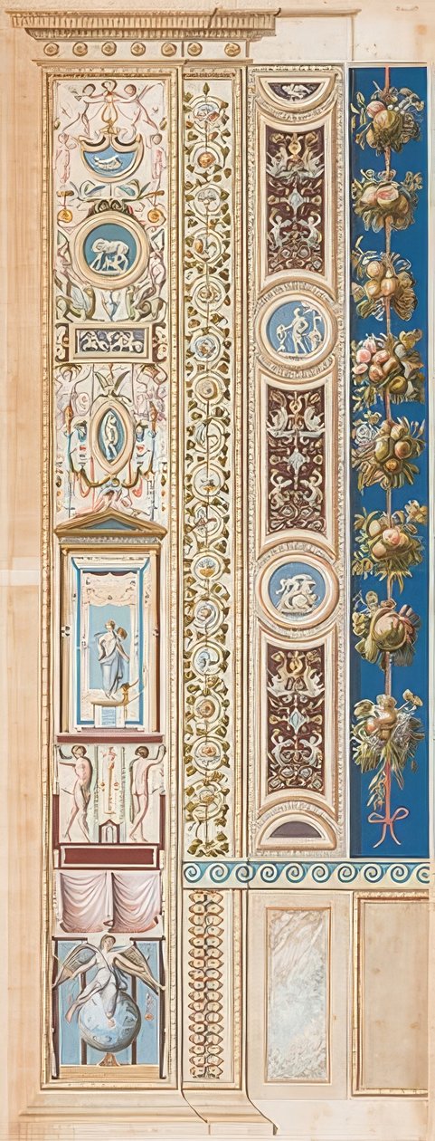 Pilaster Loggia IV (pynt, hvori herlighedens geni sidder) af Gaetano Savorelli